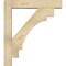 Ekena Millwork Merced Block Rough Sawn Bracket w/ Offset Brace, Douglas Fir, 6"W x 30"D x 34"H BKT0604X30X34MRC05RDF - alternate 3